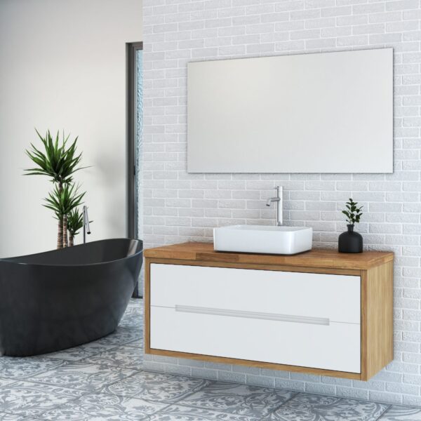 HODY - ארון אמבטיה תלוי כולל משטח בוצ'ר טבעי<br><span style="color: rgb(255, 0, 0);"><strong>אספקה מיידית<br /></strong></span>