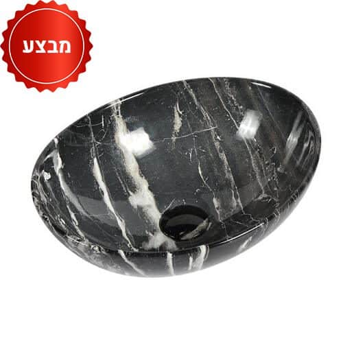 כיור מונח מראה שיש שחור 213
